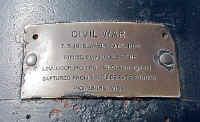 West Point Trophy # 170 West Point Trophy Plaque Left Trunion — view 3
